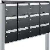 Allux Flow Set 4-Breed, 3-Hoog Met Dak Op Statief Zwart - 40040070_4x3ds