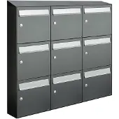Allux Flow Set 3-Breed, 3-Hoog Met Dak Antraciet - 40040065_3x3d