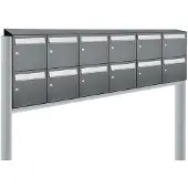 Allux Flow Set 6-Breed, 2-Hoog Met Dak Op Statief Antraciet - 40040065_6x2ds