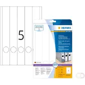 Herma 10175 Verwijderbare ordneretiketten, A4, 38 x 297 mm, wit, ondoorzichtig