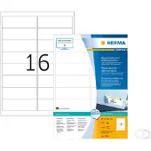 Herma 10309 Verwijderbare adresetiketten, A4, 99,1 x 33,8 mm, wit Movables papier mat