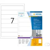 Herma 10140 Verwijderbare ordneretiketten, A4, 192 x 38 mm, wit, ondoorzichtig