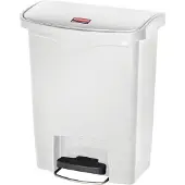 Rubbermaid Pedaalemmer Slim Jim, kunststof, volume 30 liter, wit