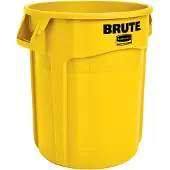 Rubbermaid Brute-afvalbak, rond, Ø 495 x H 580 mm, 75 l, kunststof, geel