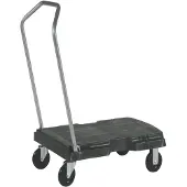 Rubbermaid platformwagen Triple Trolley, inklapbaar, handgreep in 3 standen verstelbaar, laadoppervlak 820 x 500 mm, tot 227 kg, zwart