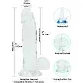 Addiction Crystal - Transparante Dildo - 19 cm