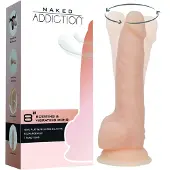 Addiction Naked - roterende vibrator - realistisch - 20cm - huidkleurig