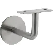 Intersteel | Leuninghouder gebogen vlak zadel | RVS Geborsteld