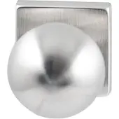 Hardbrass Knopkruk Sfera op vierkant rozet - RVS