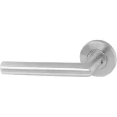 Intersteel enkele deurklink Jura links op rozet rvs geborsteld