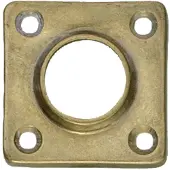 Intersteel Rozet vierkant - messing getrommeld