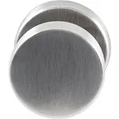 Hardbrass Knopkruk Piano op rond rozet - RVS
