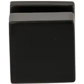 Hardbrass Gatdeel knopkruk Quadro op vierkant rozet - zwart
