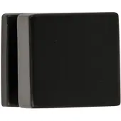 Hardbrass Voordeurknop Quadro excentrisch - puurzwart