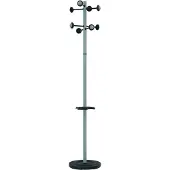 Unilux Standing Coat Compueil Metal 8 Hangers With Umbrella Stand And Drip Tray Gray Rotating Head Grijs Kinderen