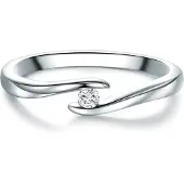 Trilani Ring zilver / transparant