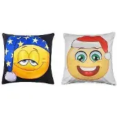 Studio Art Kerst sierkussen Emoji - 45x45 cm