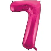 Unique Pink roze cijfer ballon 7.
