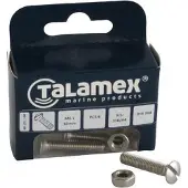Talamex Raised Head Countersunk Slotted 6 Units Grijs M4 x 70 mm