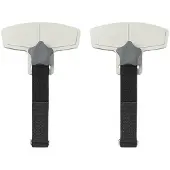 Proplus Luifel bevestigingsclips - anti-flapperen - zwart - set van 2