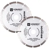 Vonroc Diamantzaagbladen – Ø150MM – universeel – 2 stuks – steen & harde materialen