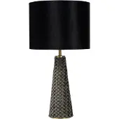 Lucide EXTRAVAGANZA VELVET - Tafellamp - Ø 25 cm - 1xE27 - Zwart