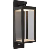 Lucide CLAIRETTE - Wandlamp Binnen/Buiten - LED - 1x13W 3000K - IP54 - Beweging & dag/nacht sensor - Antraciet