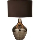 Searchlight Landelijke schemerlamp Table 30cm mozaik met bruin