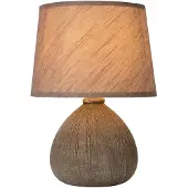 Lucide RAMZI - Tafellamp - Ø 18 cm - 1xE14 - Bruin - Japandi
