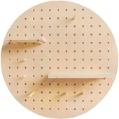 Furniteam Pegboard Augustin Rond | hout naturel 46x10x46x10 cm wandplanken en -haken | NADUVI