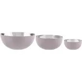 Present Time Schaal set Glow - RVS Blush Roze - 10cm & 15cm & 19,5cm