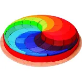 Grimm's 72-delige Grote Gekleurde Houten Spiraal 43270