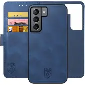 Rosso Element Uitneembaar 2-in-1 Hoesje Geschikt voor Samsung Galaxy S21 | Luxe Portemonnee | Back Cover | Pasjeshouder | Blauw