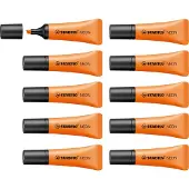 Stabilo NEON - Markeerstift - Oranje - Unieke Tube Vorm - Doos 10 Stuks