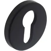 Intersteel rozetten met profielcilindergat verdekt 49x7mm - mat zwart