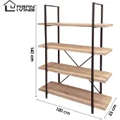 Urban Living Industriële Kast met 3,4 of 5 Planken van