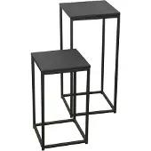 Urban Living - Set van 2 Metalen Bijzettafels