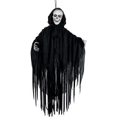 Ciao Decoratie Shocking reaper (90 cm) (wit en zwart)