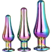 Dream Toys - 3-delige set naadloze buttplugs met siersteen