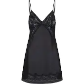 Lingadore Night Slipdress Delicate Black | Maat: XS | Kleur: Zwart