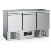 Ecofrost Koelwerkbank - 368L - 3 Deuren 1/1 GN - +2°C/+8°C - Statisch + Ventilator - 1365x700x876mm
