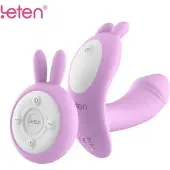 Leten Draagbare Clitoris Stimulator met Afstandsbediening - Paars