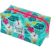 I-Total Etui, Tropical, 19 x 10 x 10 cm, aqua/roze