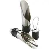 Point-Virgule Wijnafsluiter - Schenktuiten - RVS - Set Van 2 Stuks