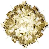 Slamp Design plafondlamp VELI, dimbaar, messing / goud, Woon-/ Eetkamer, Kunststof, Design, plafondlamp design