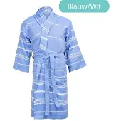 The One Towelling Hamam Badjas Blauw - S/M