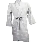 The One Towelling Hamam Badjas Licht Grijs - L/XL