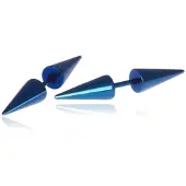 Mendes Titanium Stud oorbellen Spikes Blauw