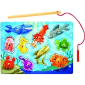 Adlibris Houten Visspel Magnetisch