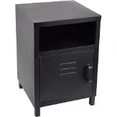 Loft42 Mira Industrieel Nachtkastje - Metaal - Zwart - 51x35x35